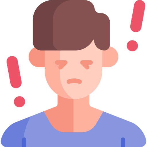 Icon representing stress