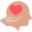 Icon representing mental wellbeing.