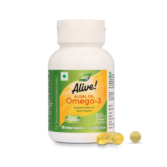 Nature's Way Alive Algal Oil Omega-3 supplement bottle product image