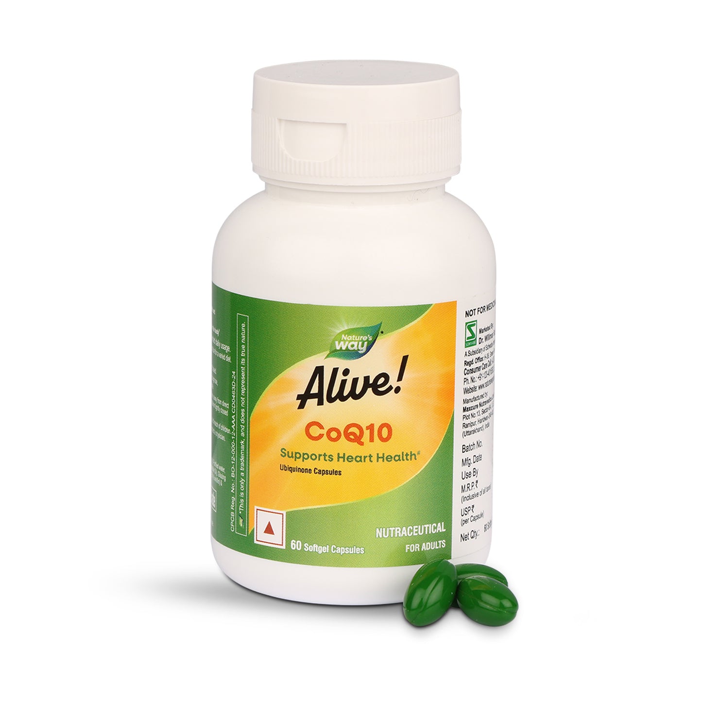 Front view of Nature’s Way Alive CoQ10