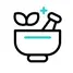 100% Natural fruit vegetable powders icon